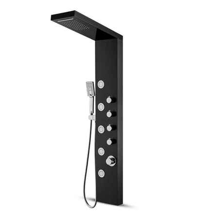 AMERICAN IMAGINATIONS Rectangle Wall Mount CUPC Approved Stainless Steel Shower Panel In Black Color AI-34360